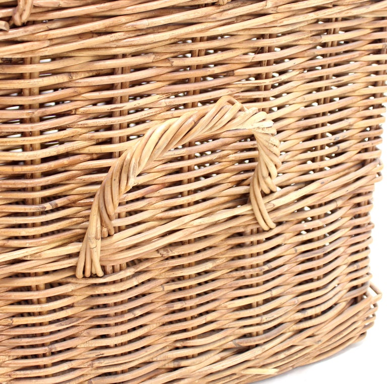 Vintage Midcentury Wicker Laundry Basket, 1950s at 1stDibs vintage