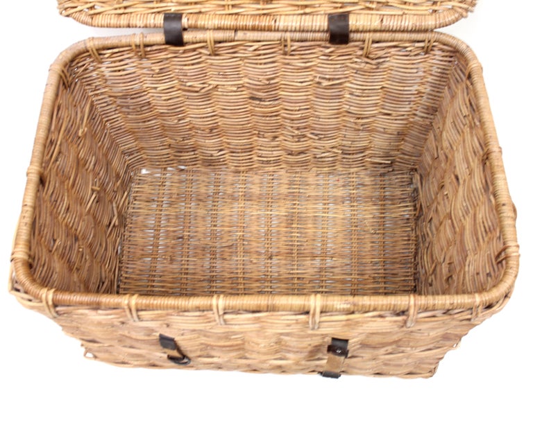 Vintage Midcentury Wicker Laundry Basket, 1950s at 1stDibs vintage