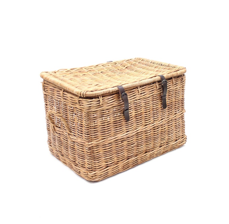 Vintage Midcentury Wicker Laundry Basket, 1950s at 1stDibs vintage