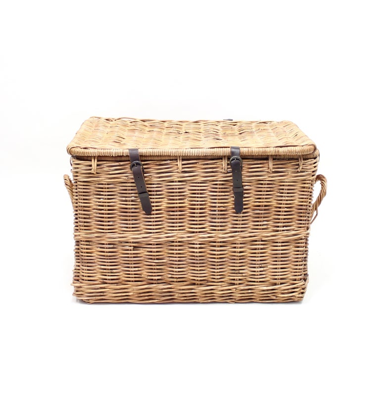Vintage Midcentury Wicker Laundry Basket, 1950s at 1stDibs vintage