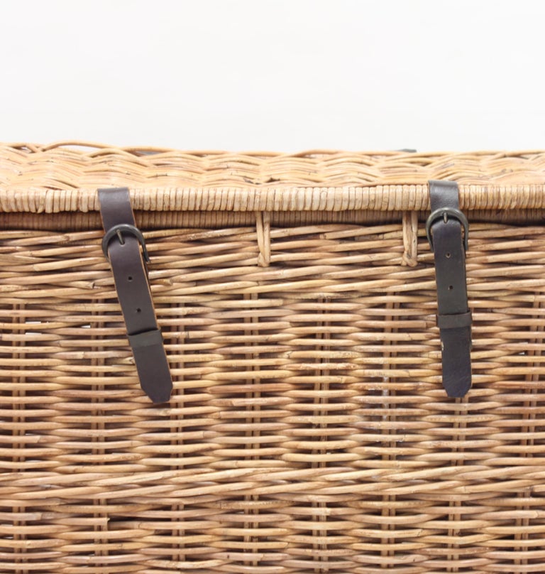 Vintage Midcentury Wicker Laundry Basket, 1950s at 1stDibs vintage