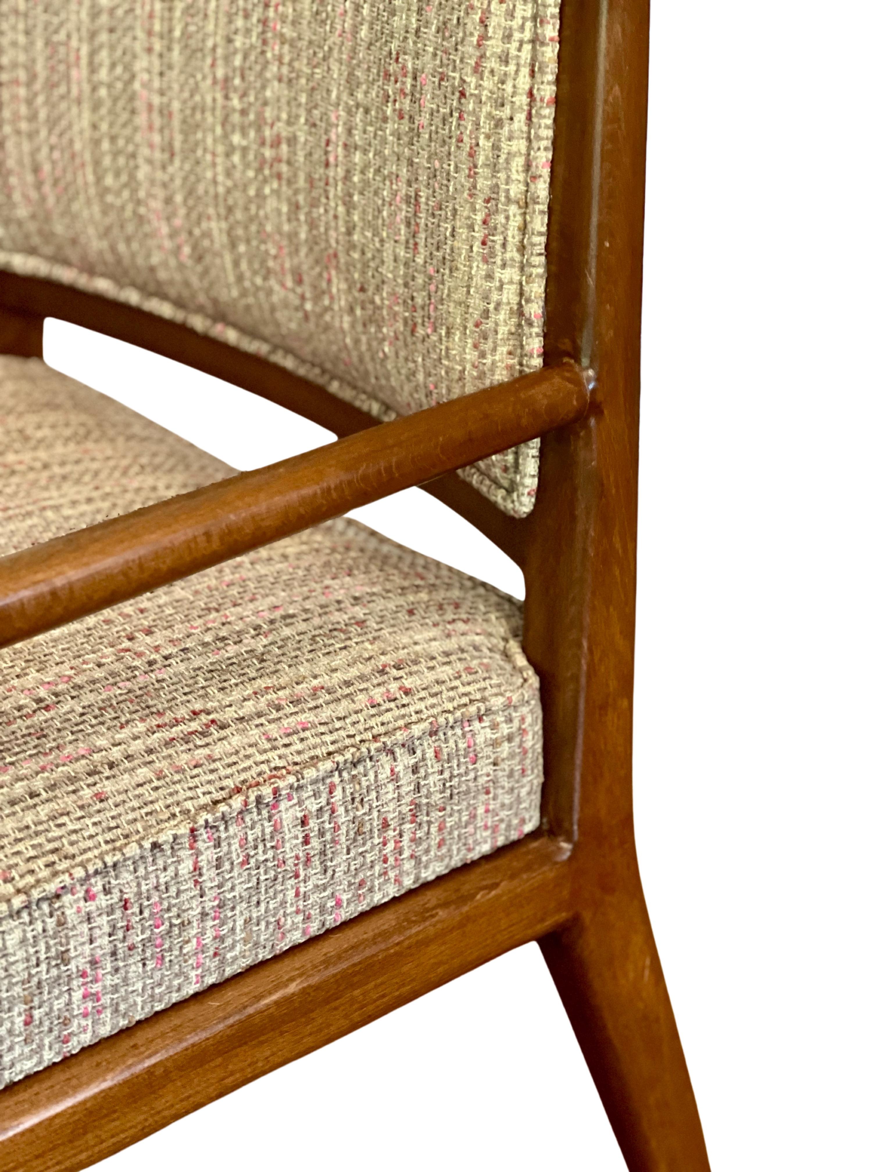 Vintage-Sessel im Widdicomb-Stil aus der Mitte des Jahrhunderts, neu gepolstert im Angebot 2