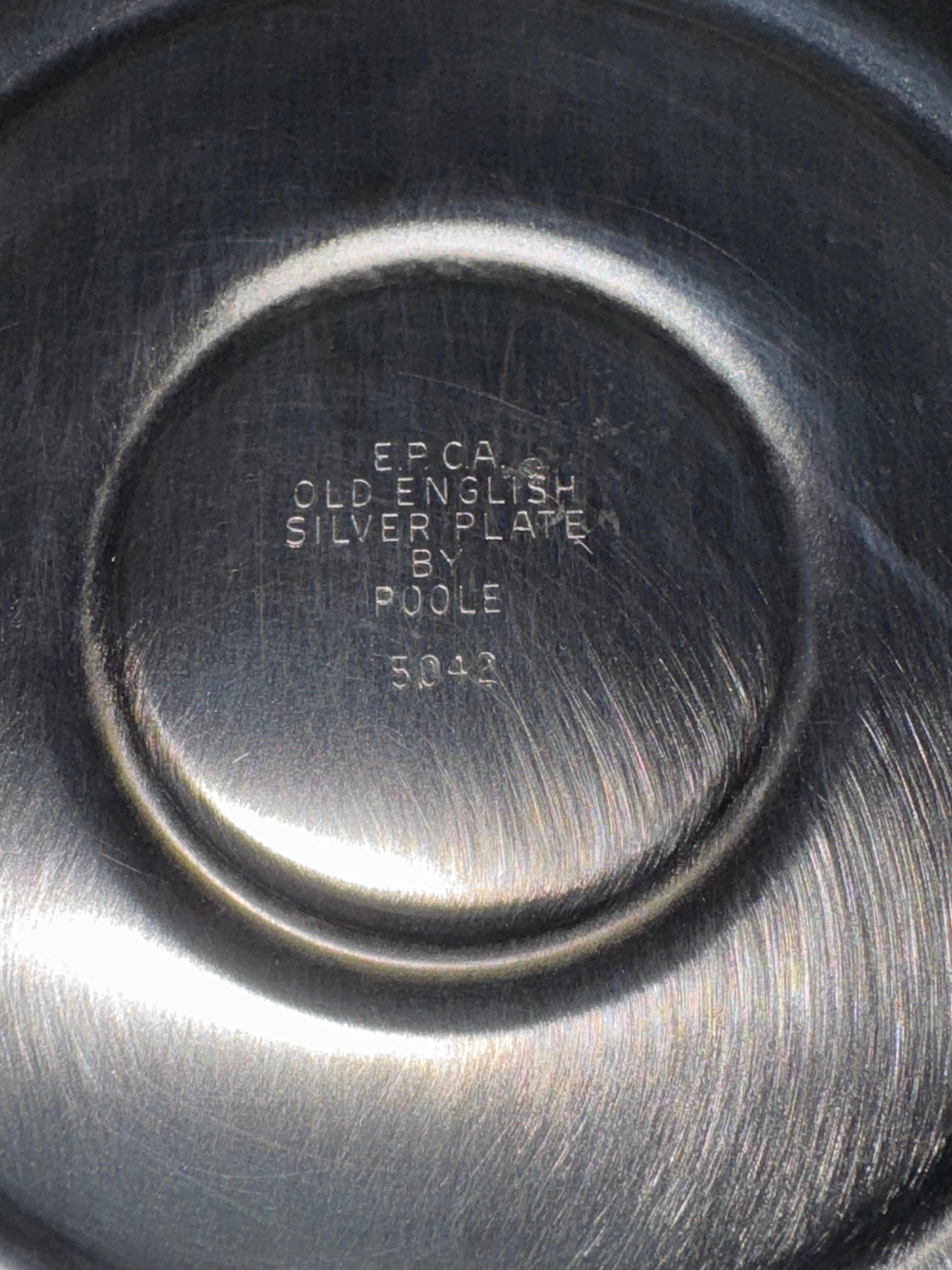 Vintage mid century wine coaster by pool silver plate In Good Condition For Sale In Birmingham, AL