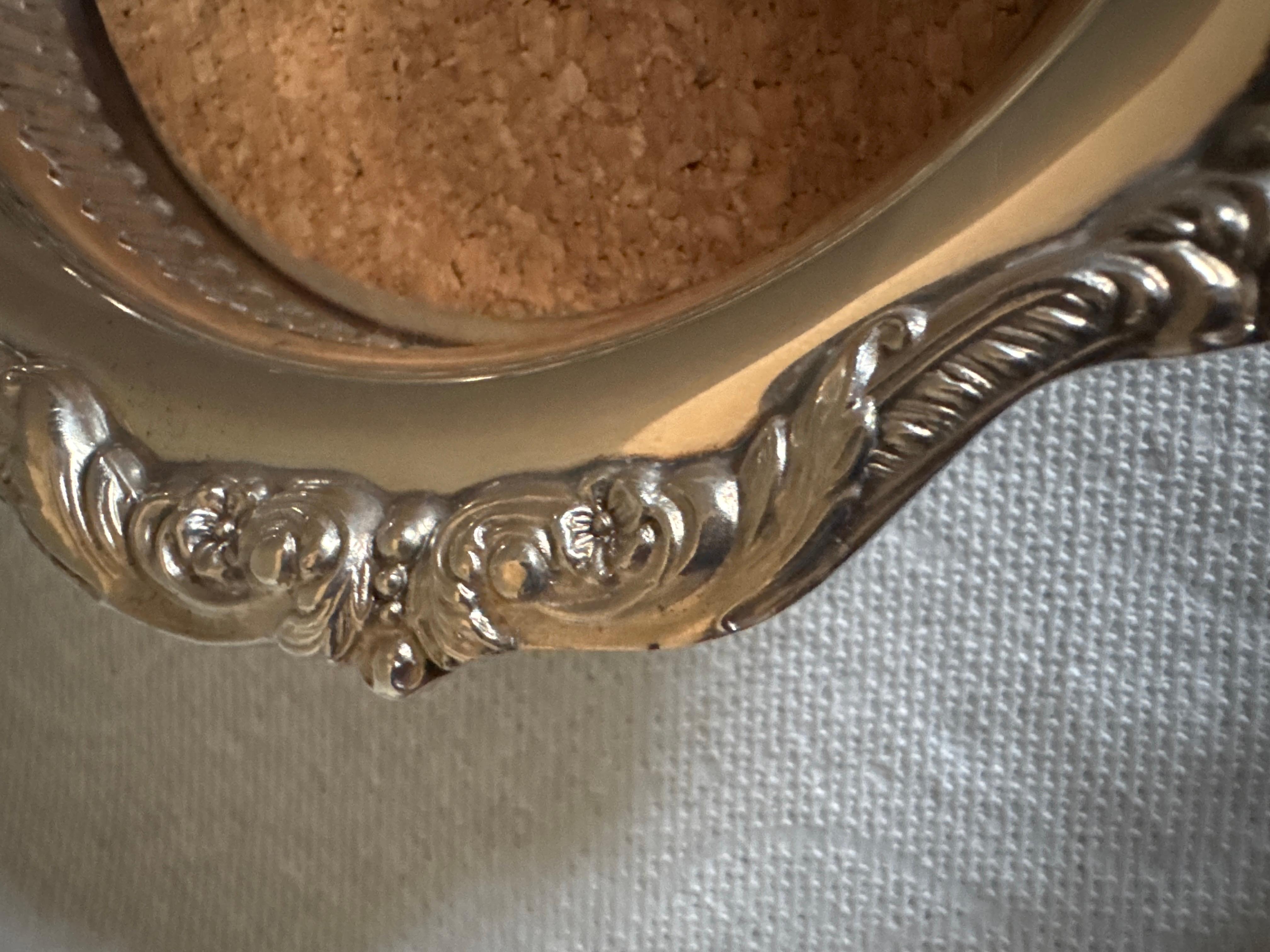 Vintage mid century wine coaster by pool silver plate For Sale 2