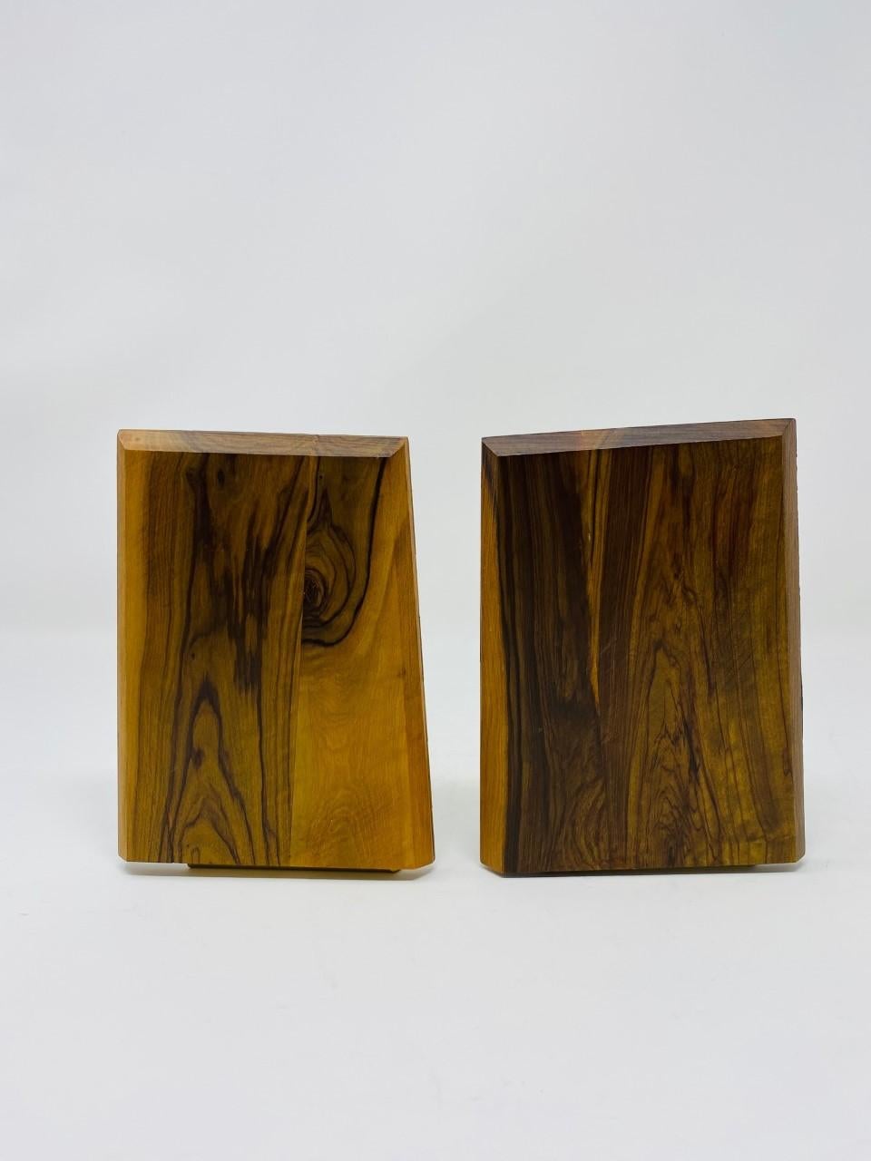 Mid-Century Modern Vintage Mid-Century Wood Plank Bookends For Sale