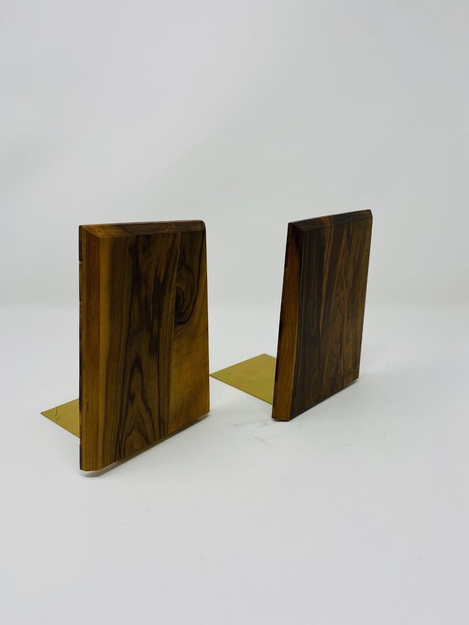 American Vintage Mid-Century Wood Plank Bookends For Sale