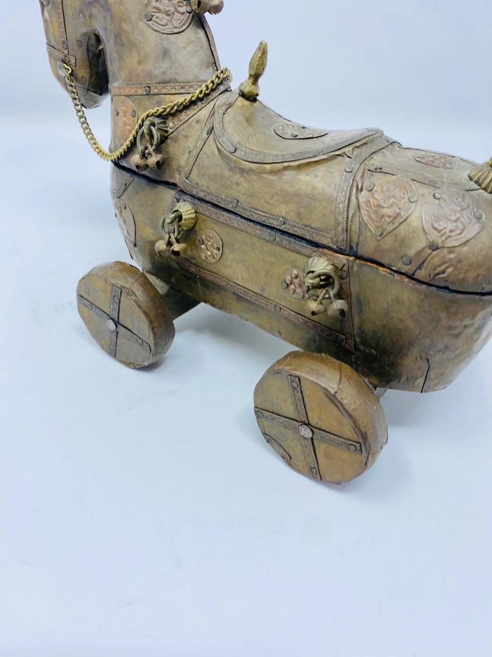 Late 20th Century Vintage Mid-Century Wooden Trojan Horse by Sudha Pennathur