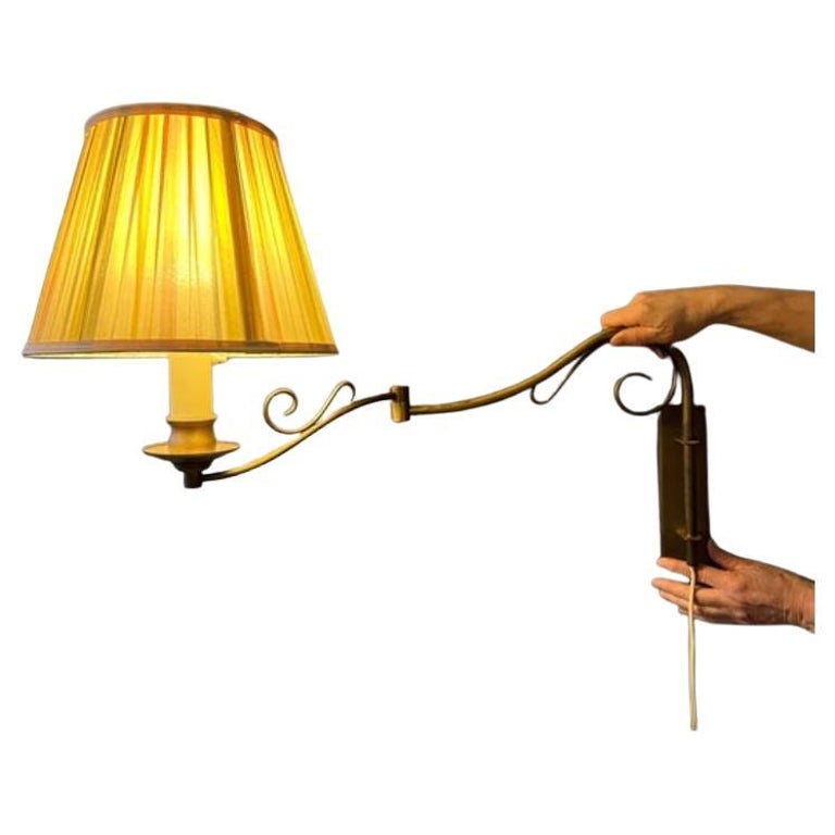 Vintage MidCentury Wooden Wall Lamp For Sale at 1stDibs