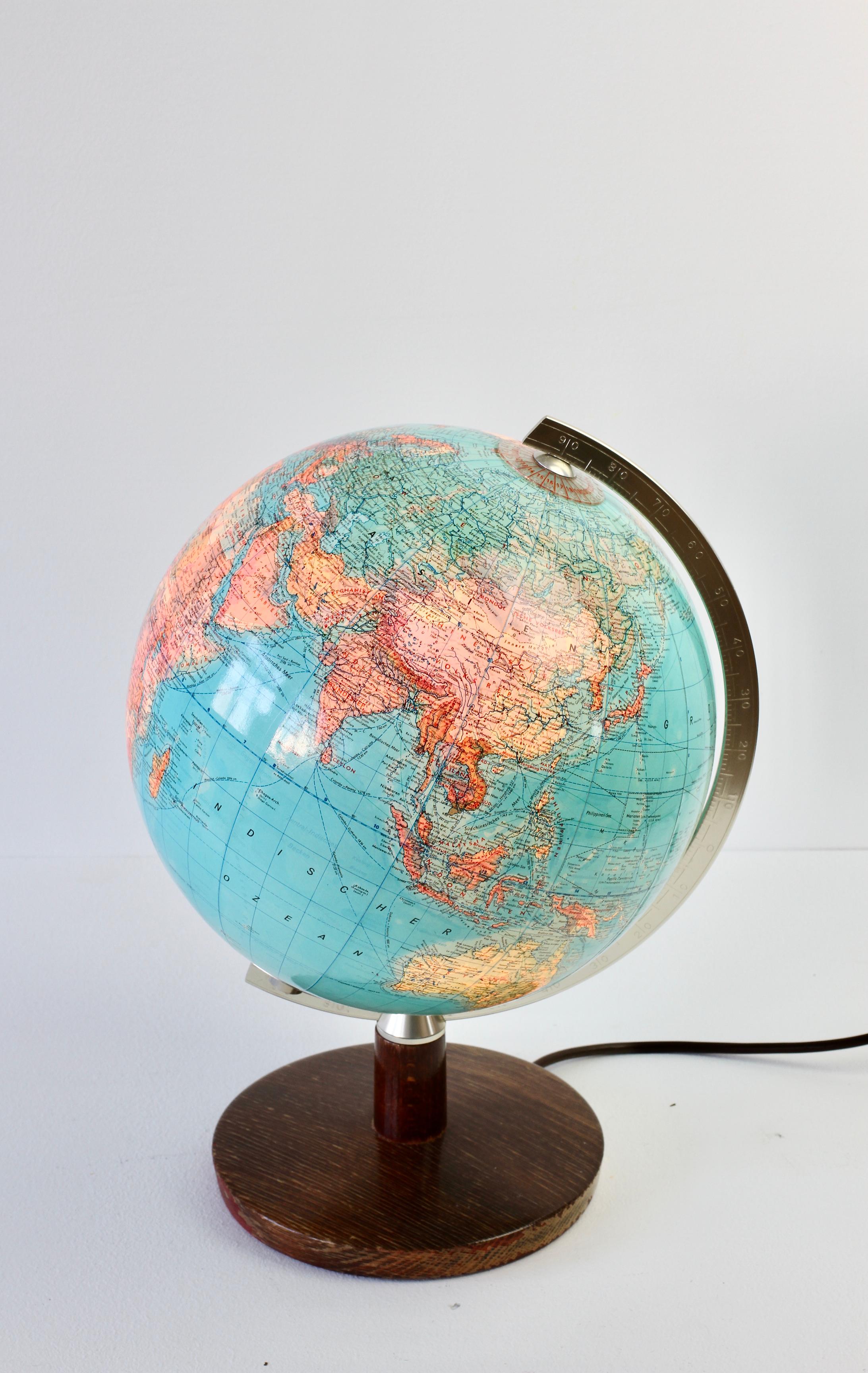 world globe lamp vintage