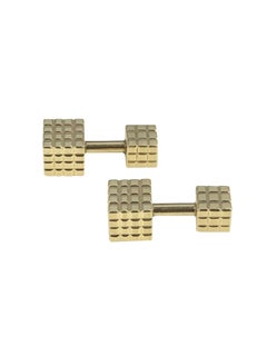 Vintage Mid Century Yellow Gold Cube Cufflinks