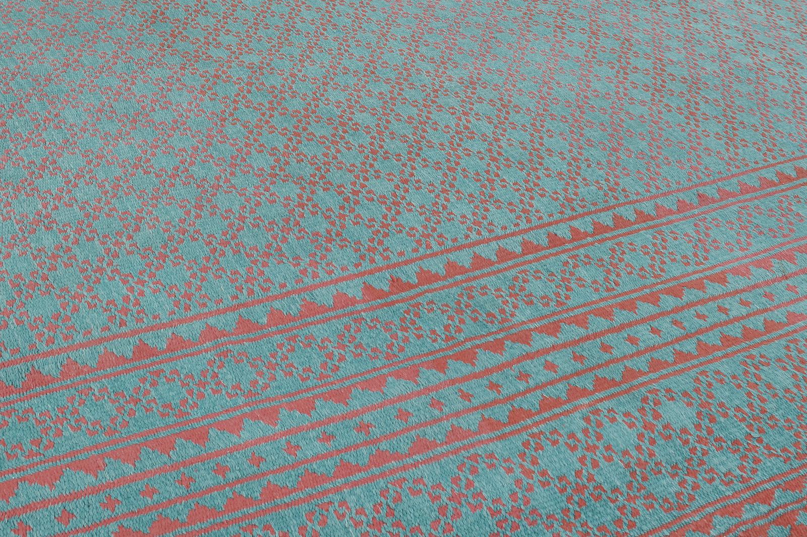 This vintage flat-weave rug is made with handspun cotton and natural dyes. The name of this design is called Zeillu, which is native to the Yazd region in Iran. NASIRI continues their rich tradition of rug weaving by applying the same techniques and