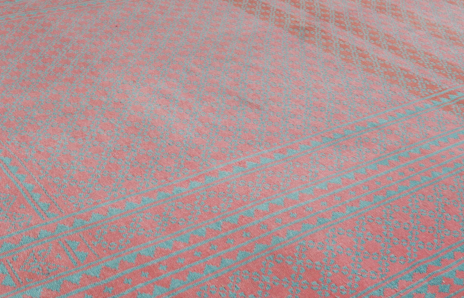 Hand-Woven Vintage Midcentury Zeillu Flat-Weave Rug For Sale