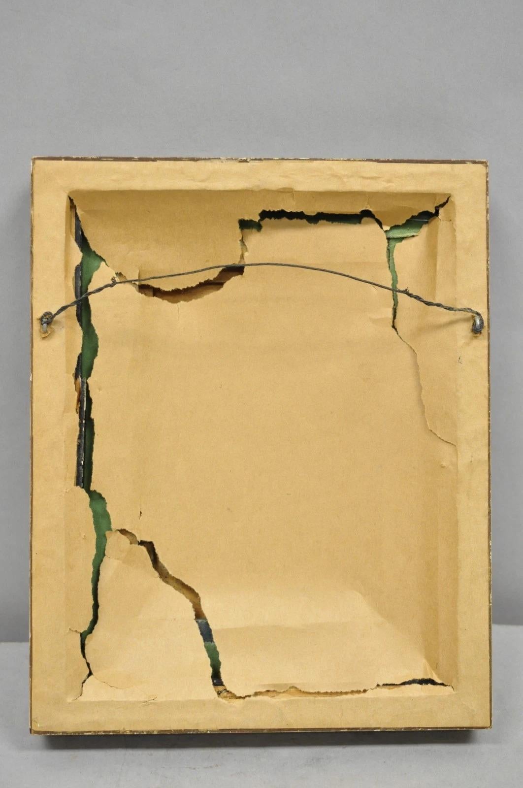 Vintage Mid Centuy Modern Enameled Copper Clipper Ship Art Painting by M. Rosen im Angebot 5