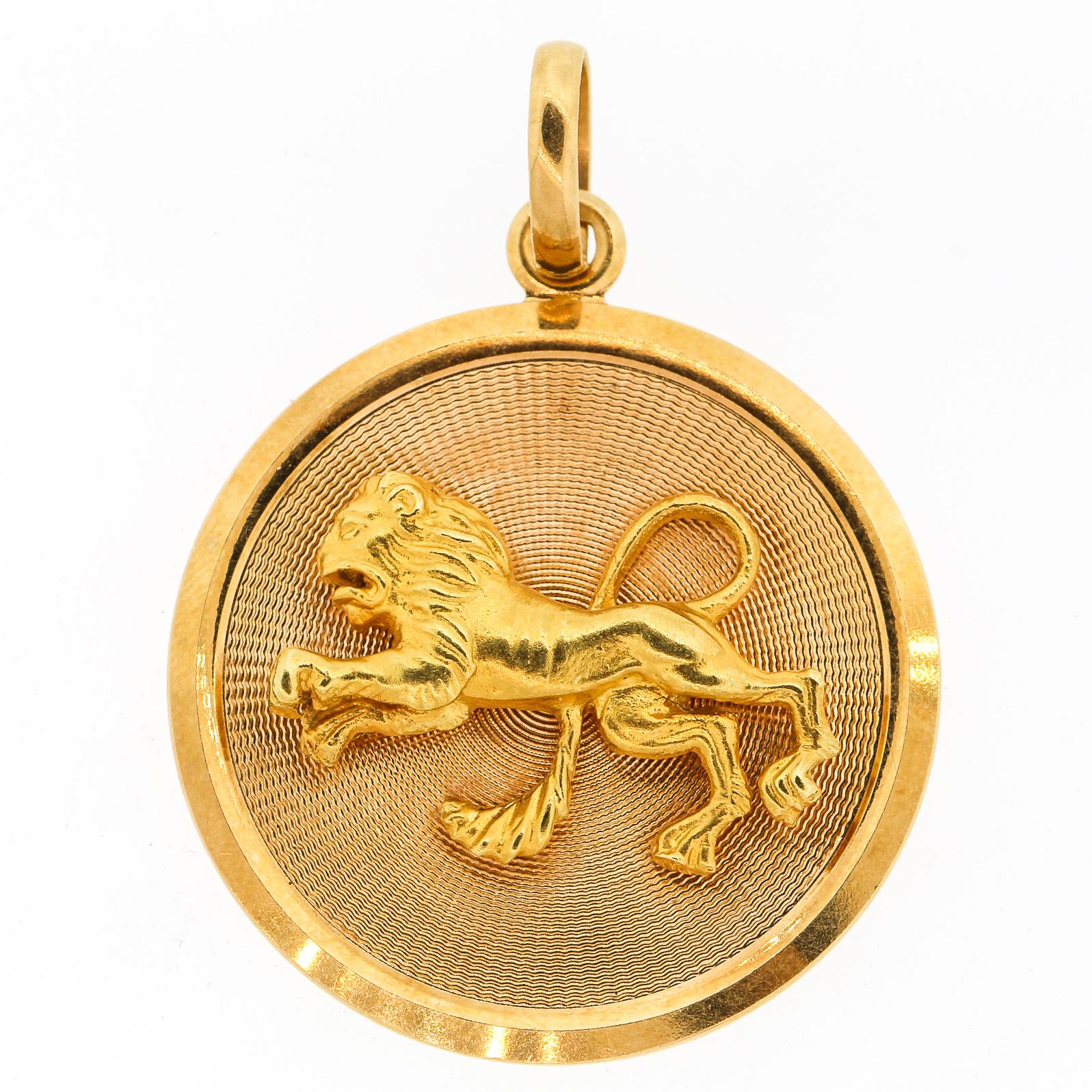 Details about   14K Yellow Gold 3D Leo Zodiac Charm Pendant MSRP $317 