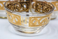 Vintage Midcentury 22-Karat Gold Leaf Appetizer Bowls by Culver, 1960s