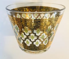 Vintage Midcentury 22-Karat Gold Leaf Ice Bucket by Culver, 1960s