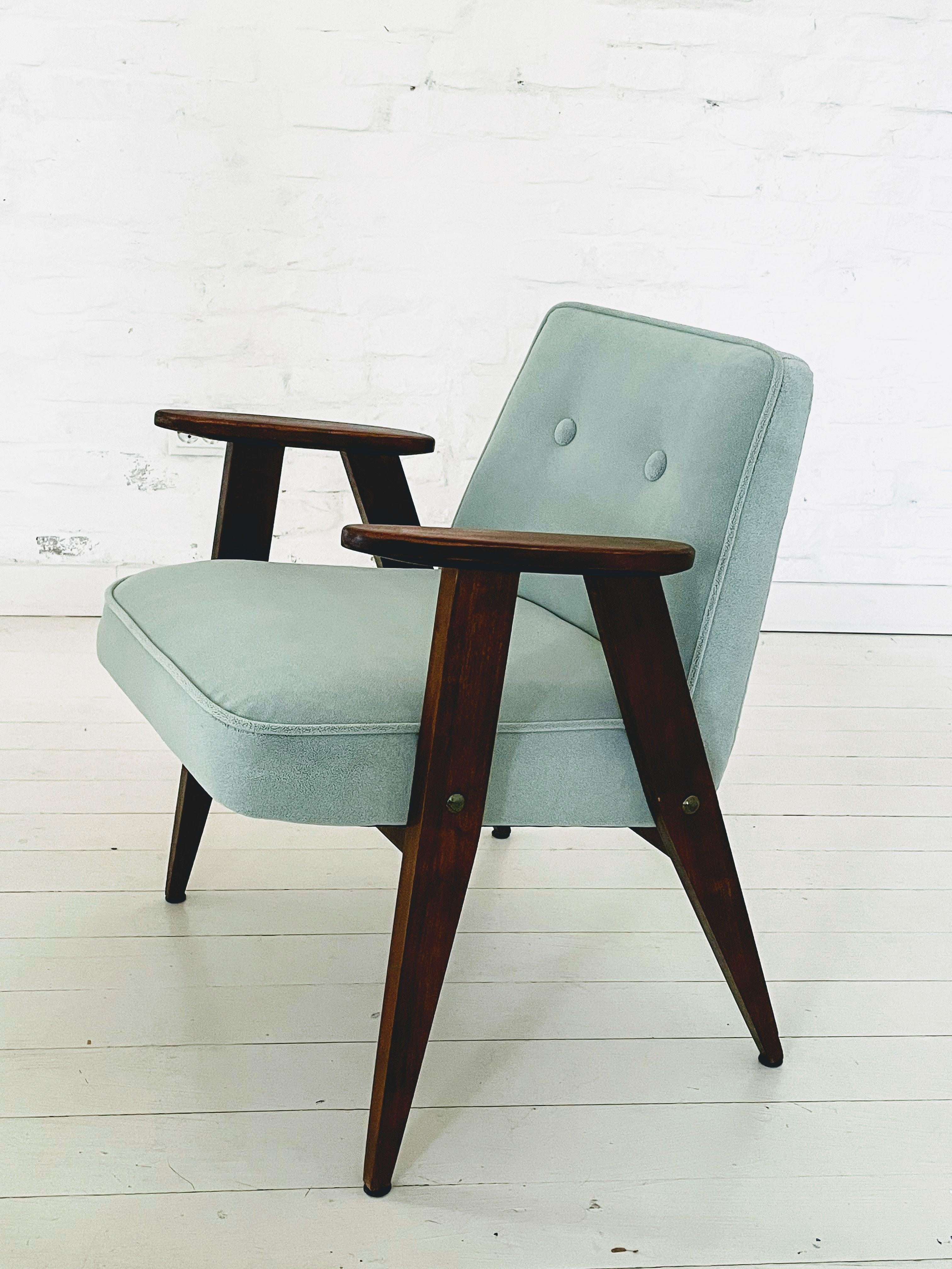 20th Century Vintage Midcentury 366 Armchair by Jozef Chierowski Poland, 1963