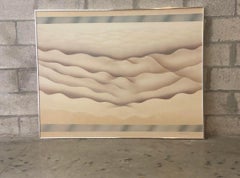 Vintage Midcentury Abstract Landscape Signed Oil