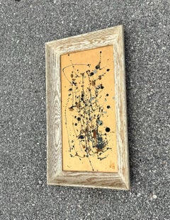 Vintage Midcentury Abstract Oil on Board