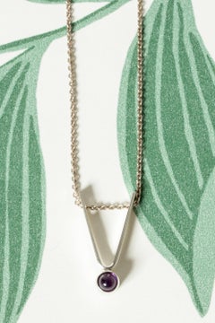 Vintage Midcentury Amethyst Necklace by Elis Kauppi, Finland, 1959