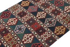 Vintage Azerbaijan Persian Kilim with Geometric Patterns