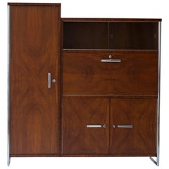 Vintage Midcentury Bauhaus Wardrobe Cabinet by Mücke & Melder Attribute Hagemann