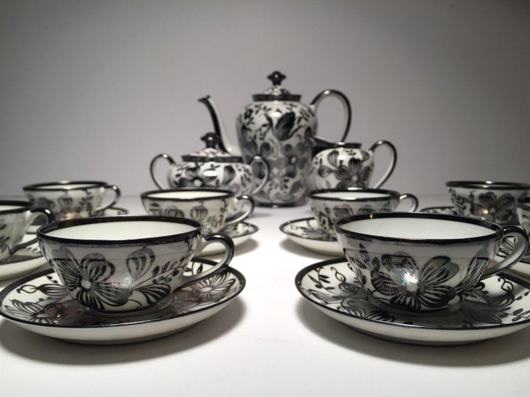 Vintage Midcentury Bavarian Porcelain Tea Set at 1stDibs