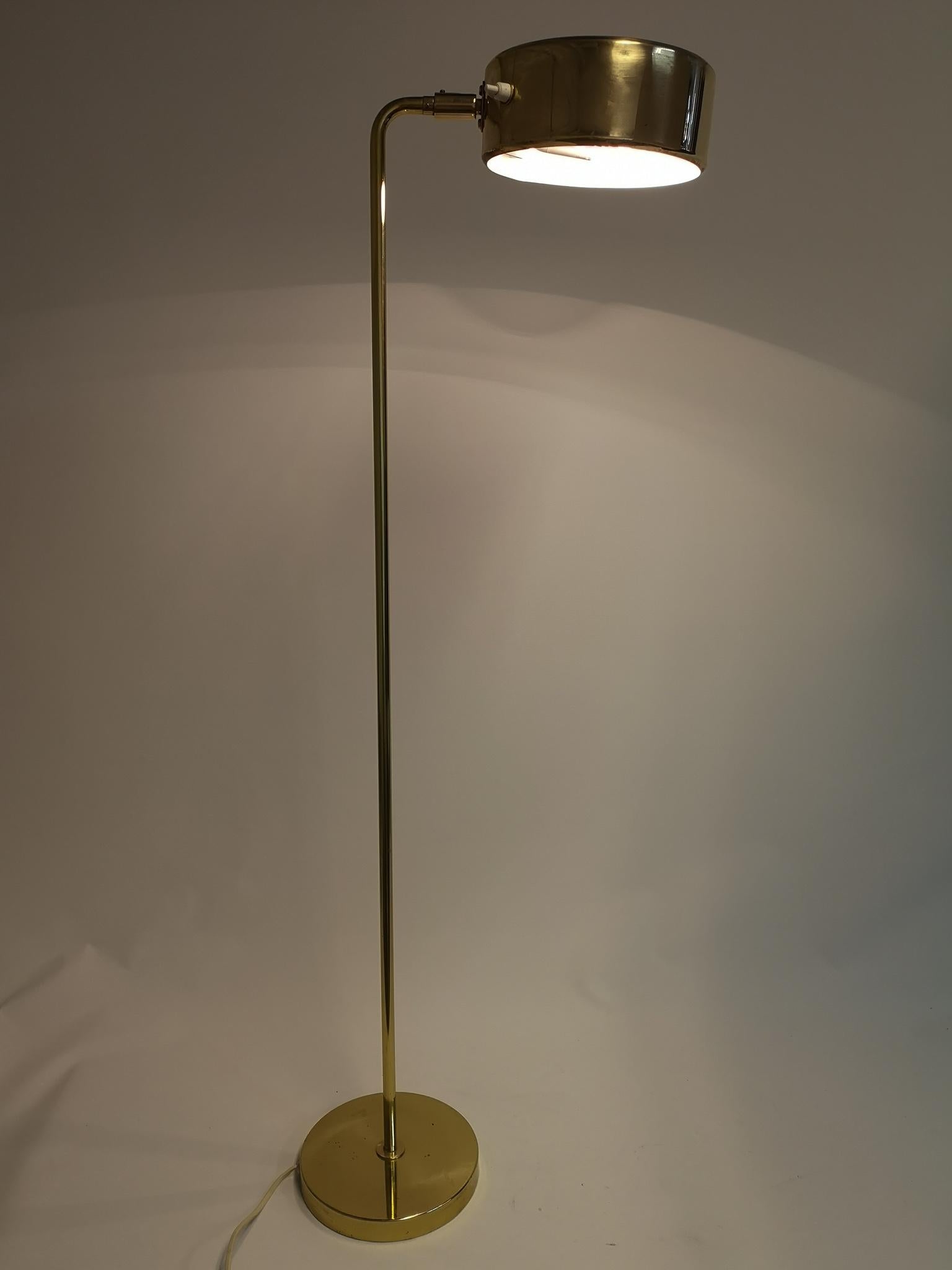 Vintage Midcentury Brass Atelje Lyktan Floor Lamp Sweden 4