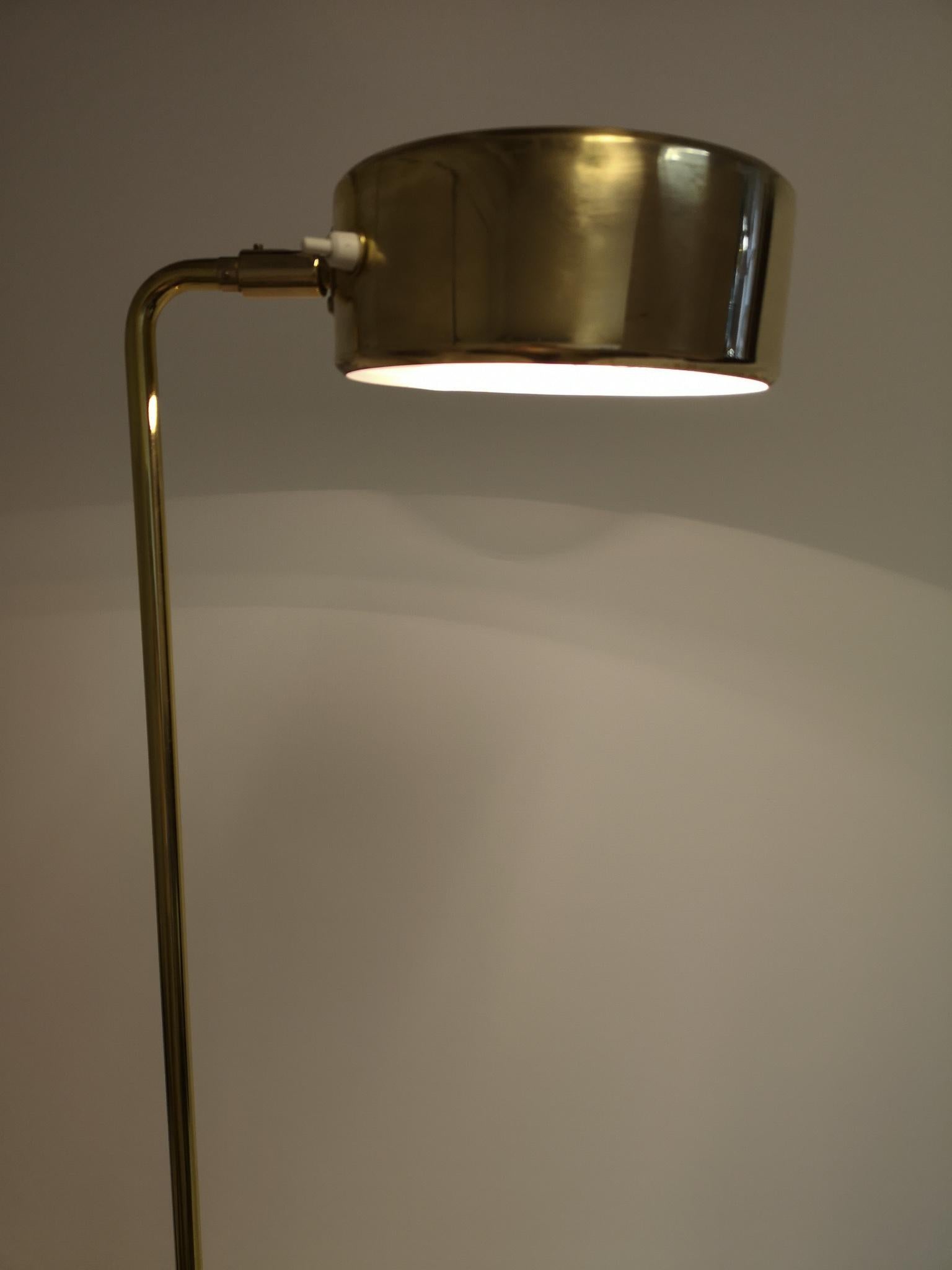 Vintage Midcentury Brass Atelje Lyktan Floor Lamp Sweden 5