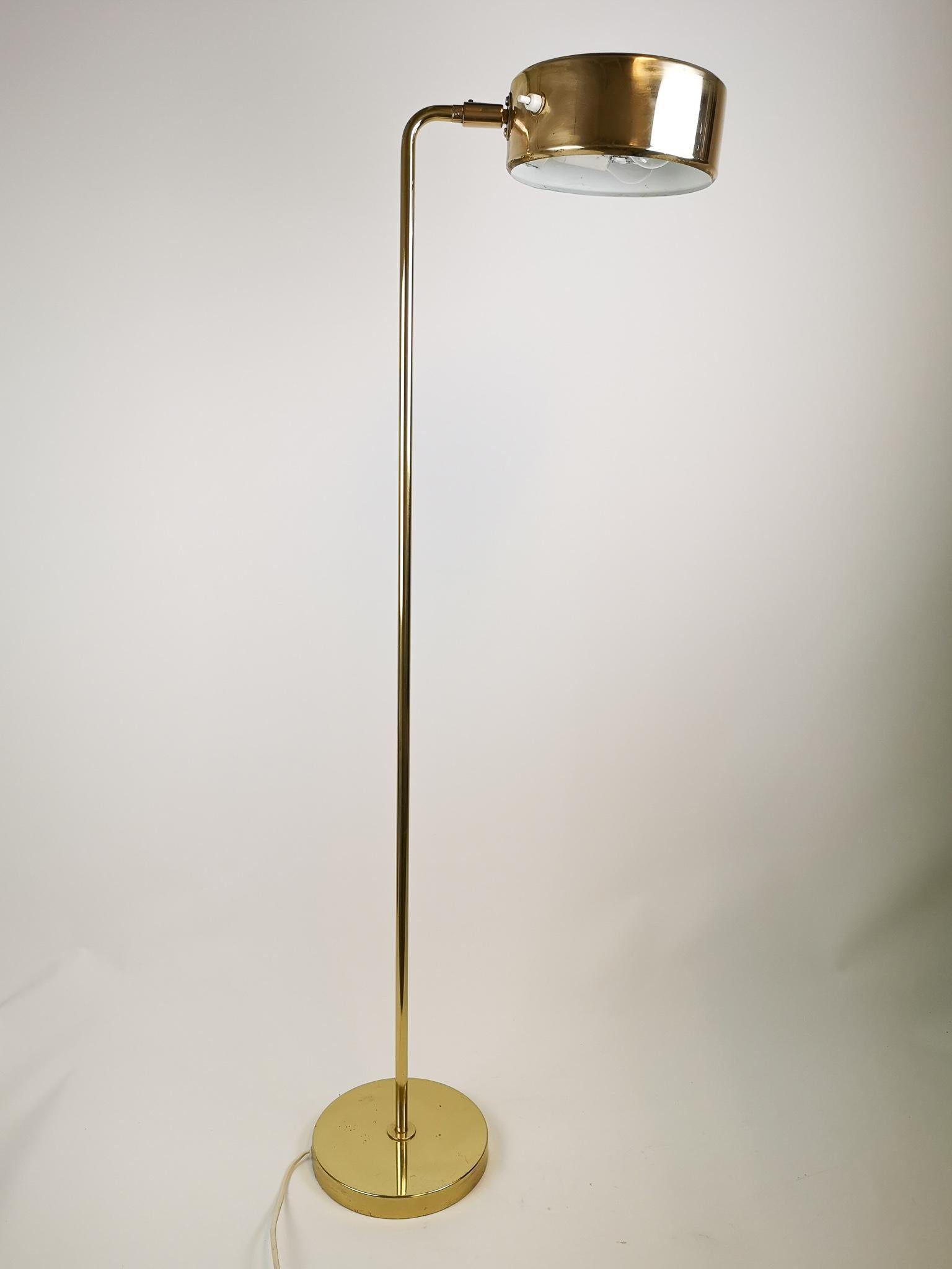Vintage Midcentury Brass Atelje Lyktan Floor Lamp Sweden In Good Condition In Hillringsberg, SE