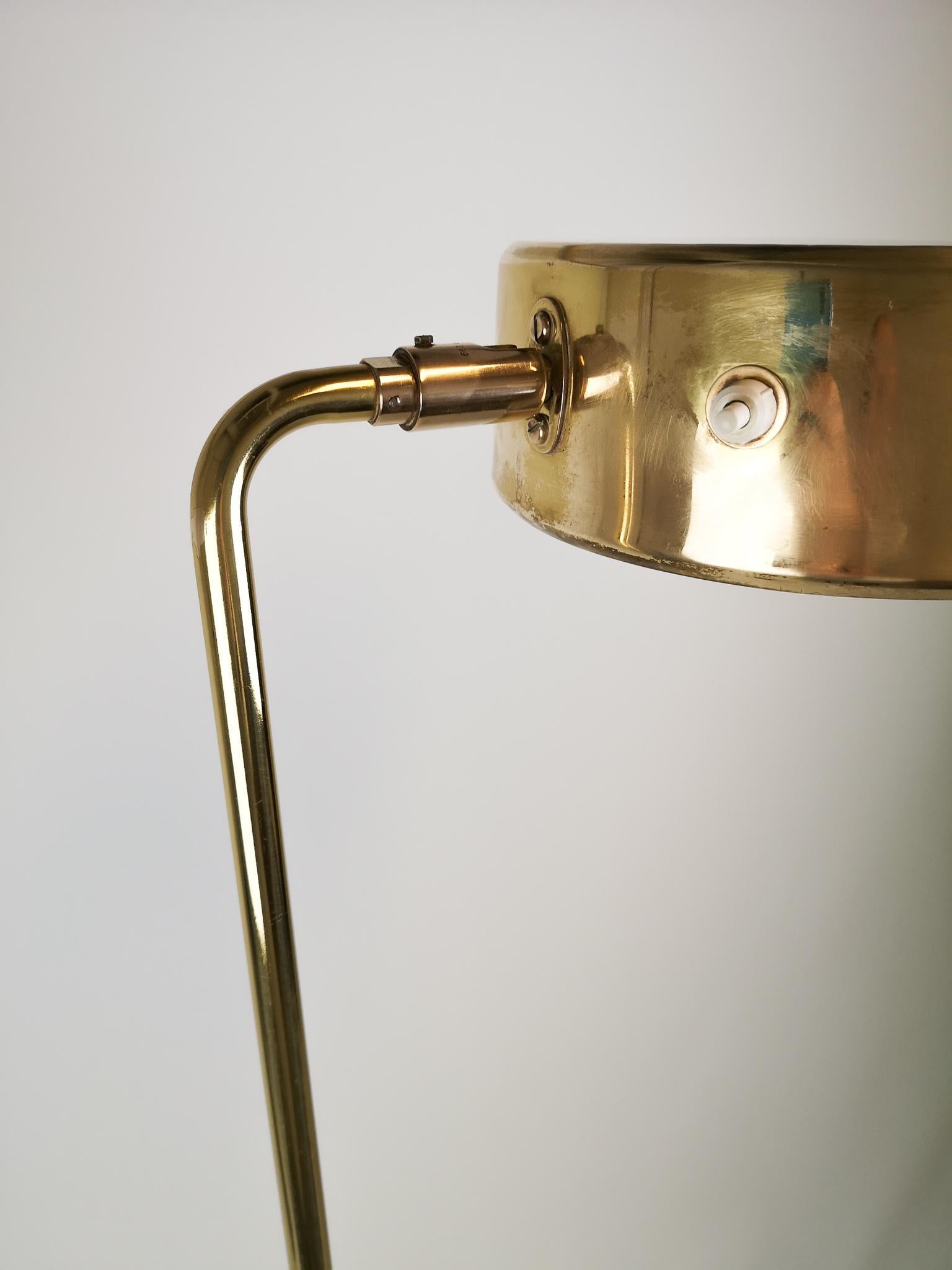 Late 20th Century Vintage Midcentury Brass Atelje Lyktan Floor Lamp Sweden