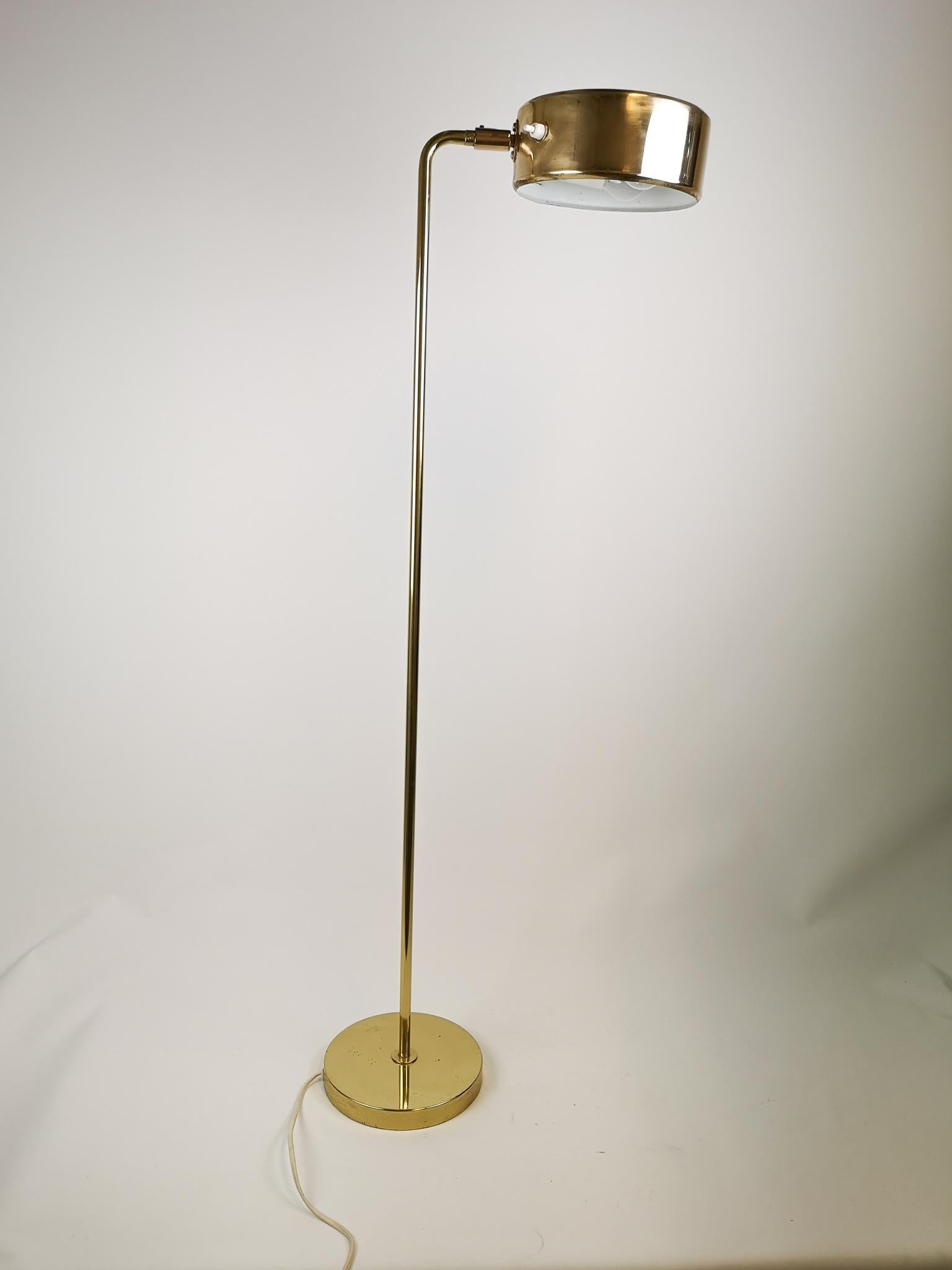 Vintage Midcentury Brass Atelje Lyktan Floor Lamp Sweden 2