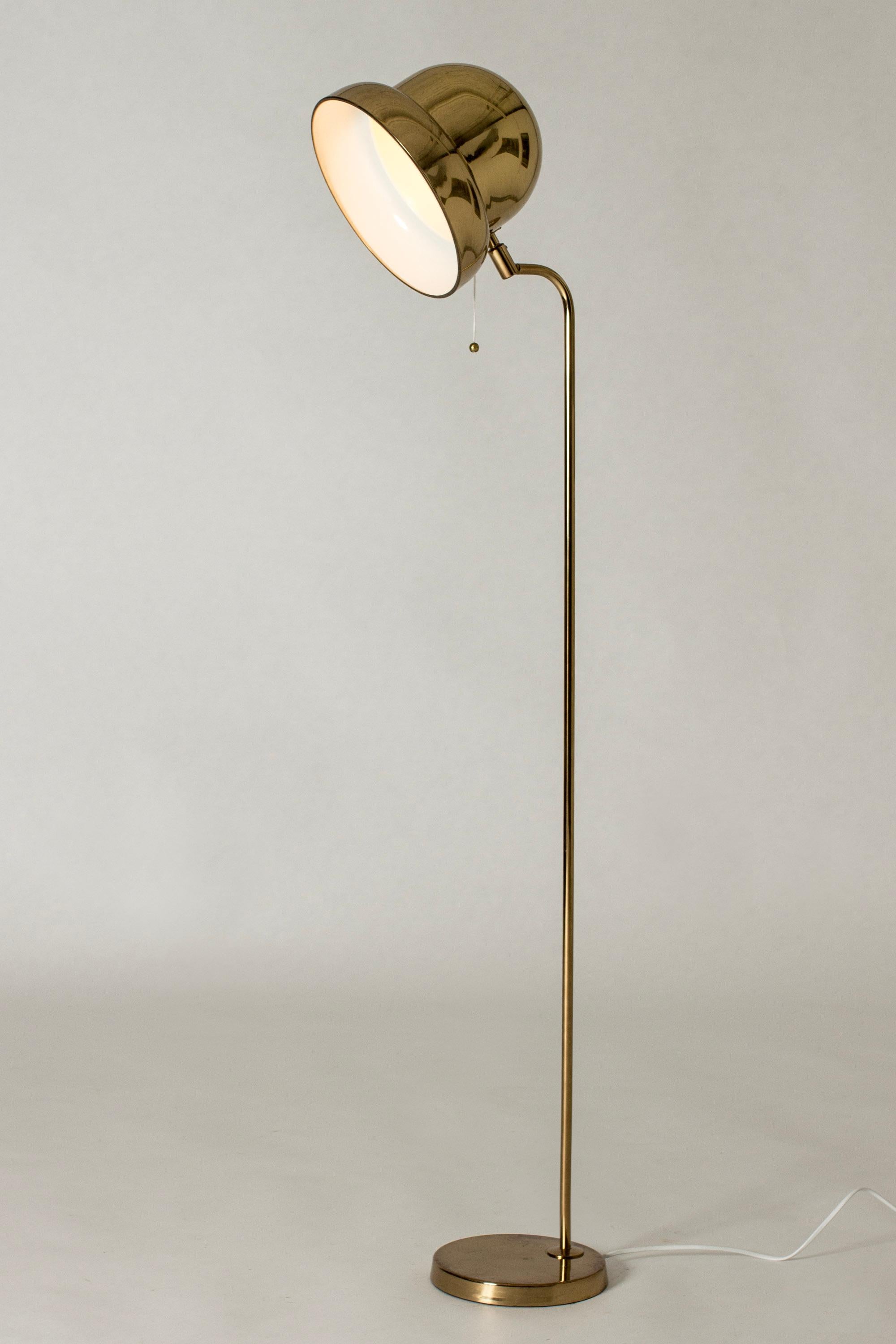 Mid-20th Century Vintage Midcentury Brass Floor Lamp from Bergboms, Sweden, 1960s For Sale