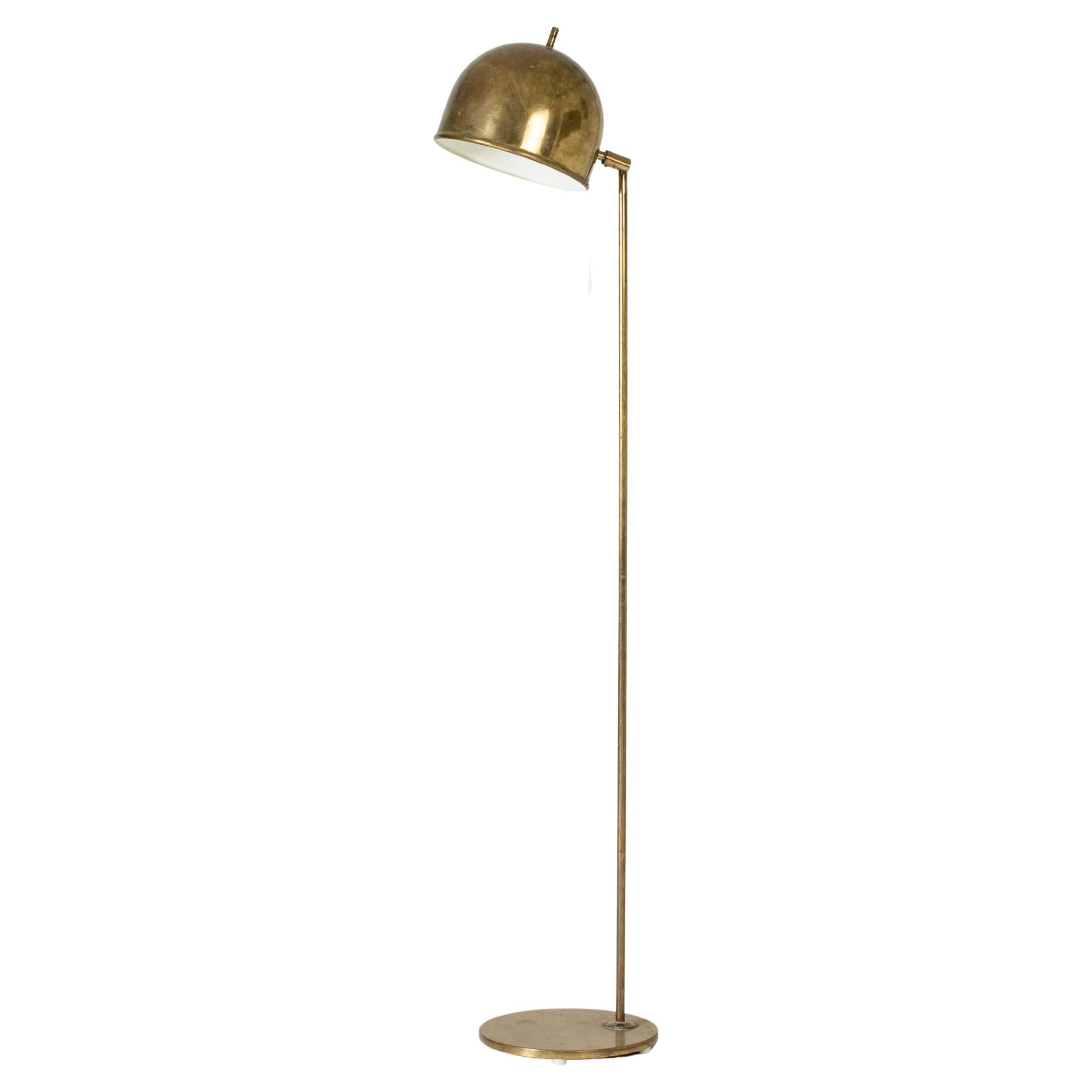 Vintage Midcentury Brass Floor Lamp from Bergboms, Sweden, 1960s For Sale