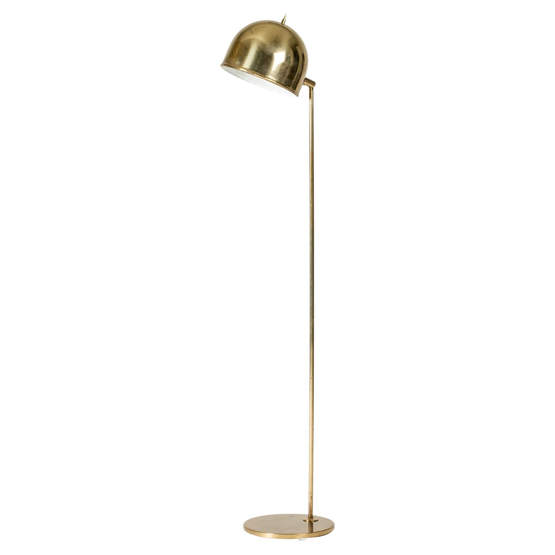 Vintage Midcentury Brass Floor Lamp from Bergboms, Sweden, 1960s For Sale