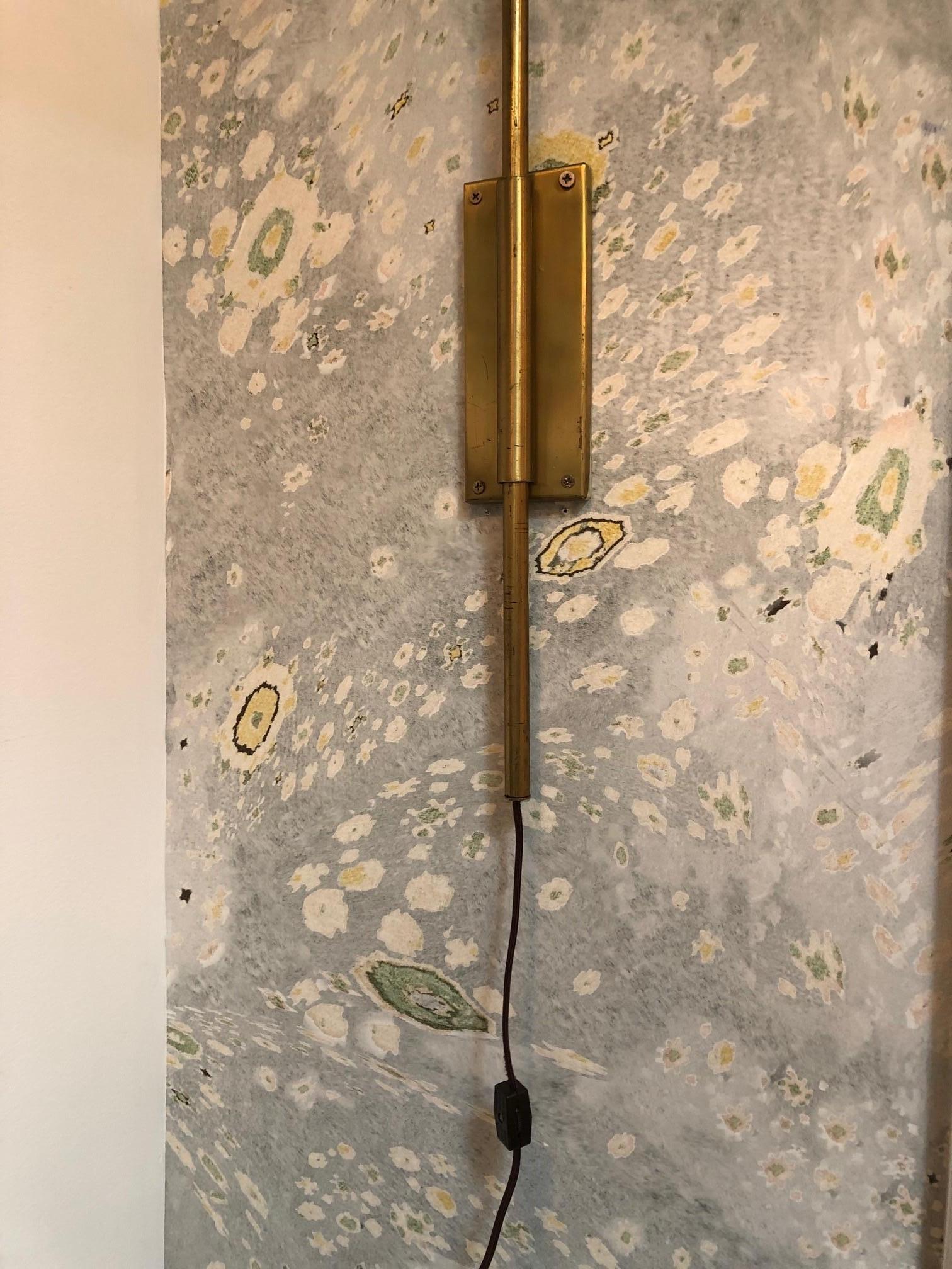 20th Century Vintage Midcentury Brass Sconce For Sale