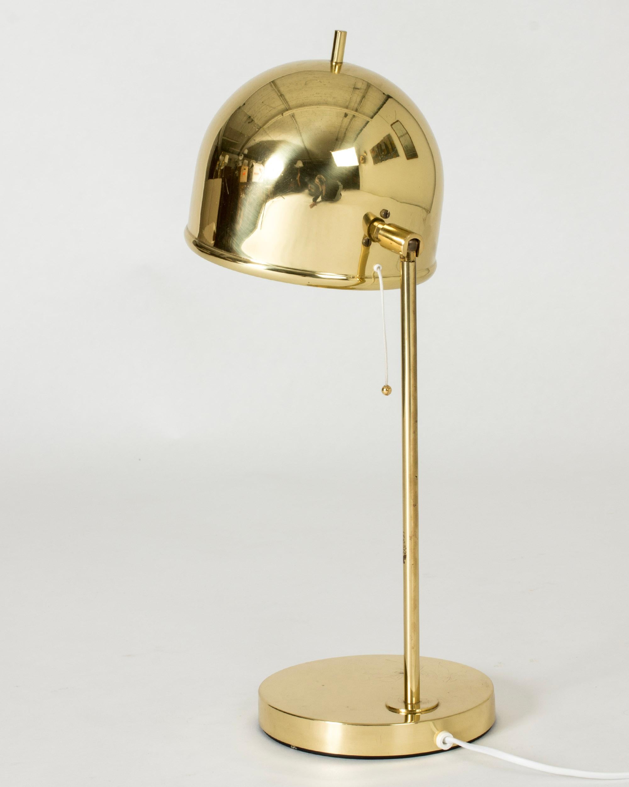 Scandinavian Modern Vintage Midcentury Brass Table Lamp from Bergboms, Sweden, 1960s For Sale