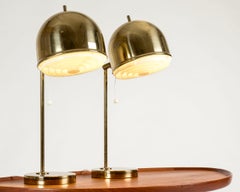 Vintage Midcentury Brass Table Lamps from Bergboms, Sweden, 1960s