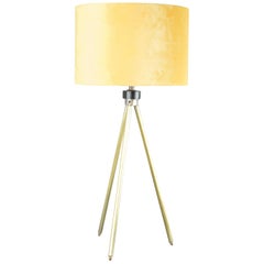 Vintage Midcentury Brass Telescopic Tripod Table Lamp