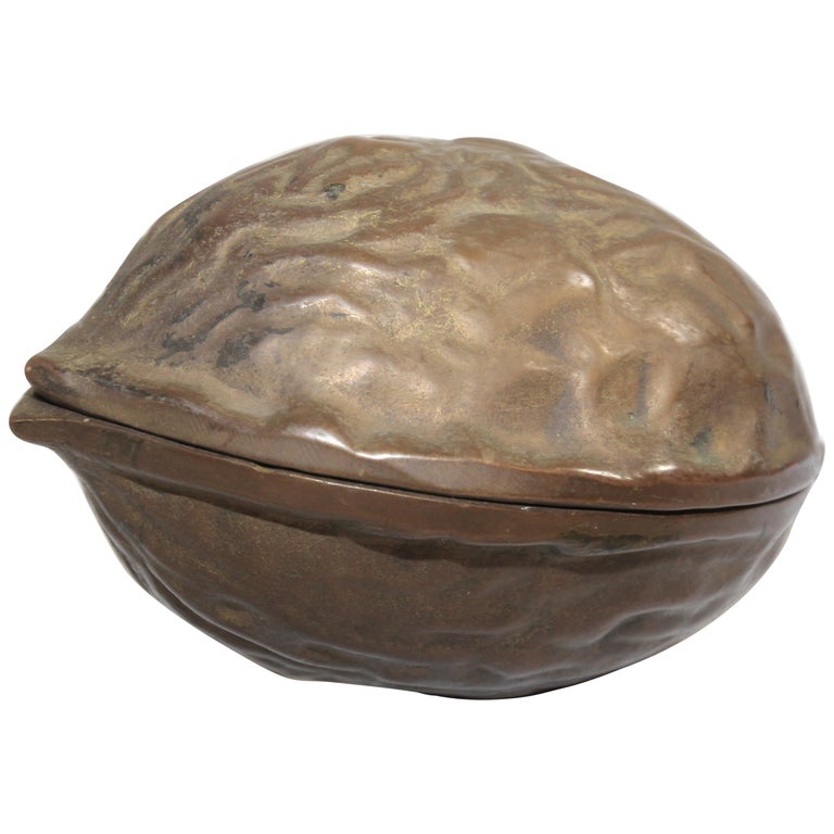 Vintage Midcentury Brass Walnut Nutcracker at 1stDibs