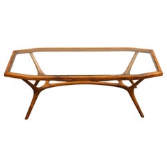 Vintage Midcentury Brazilian Wood and Glass Coffee Table