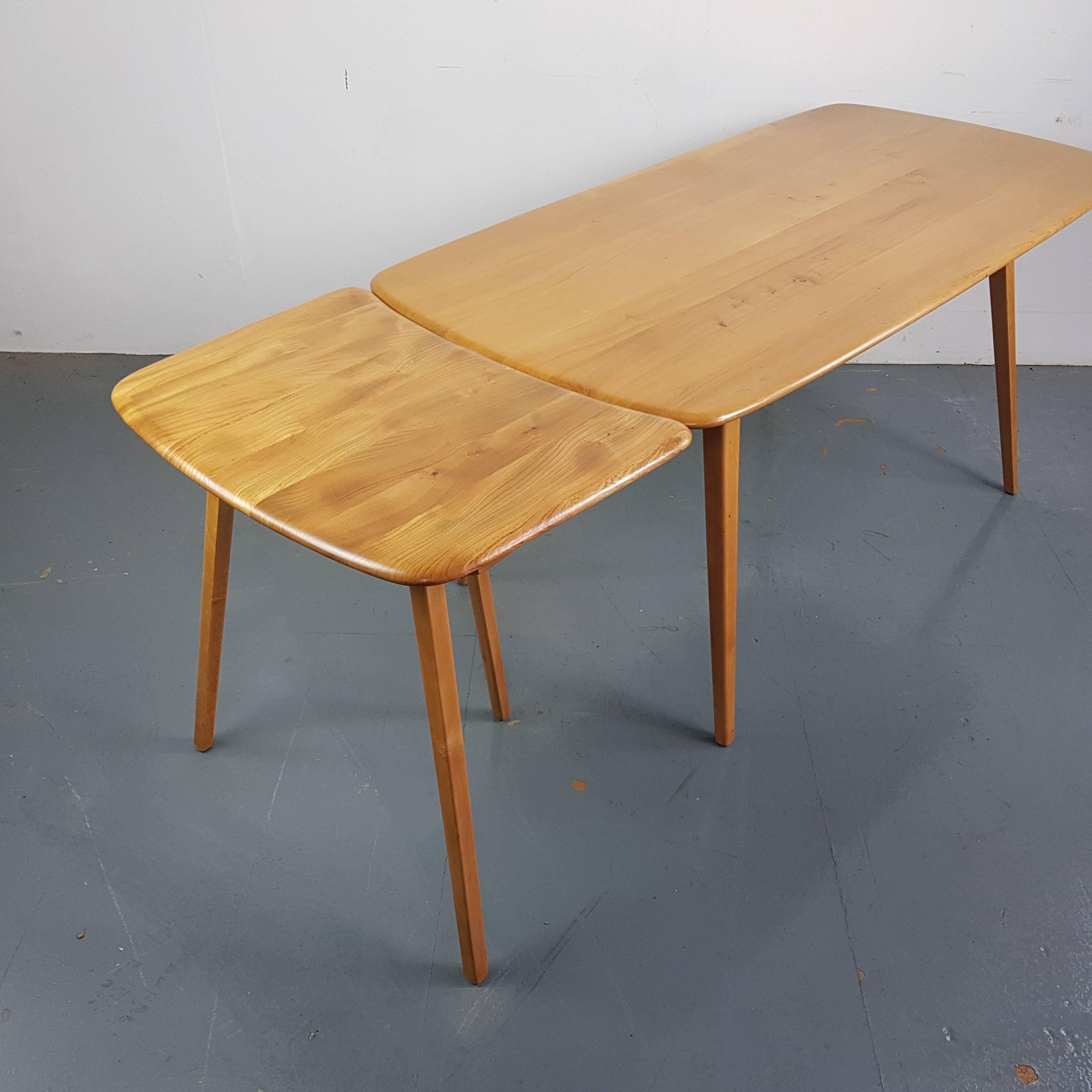 English Vintage Midcentury British Ercol Desk Extension for the Plank Dining Table For Sale