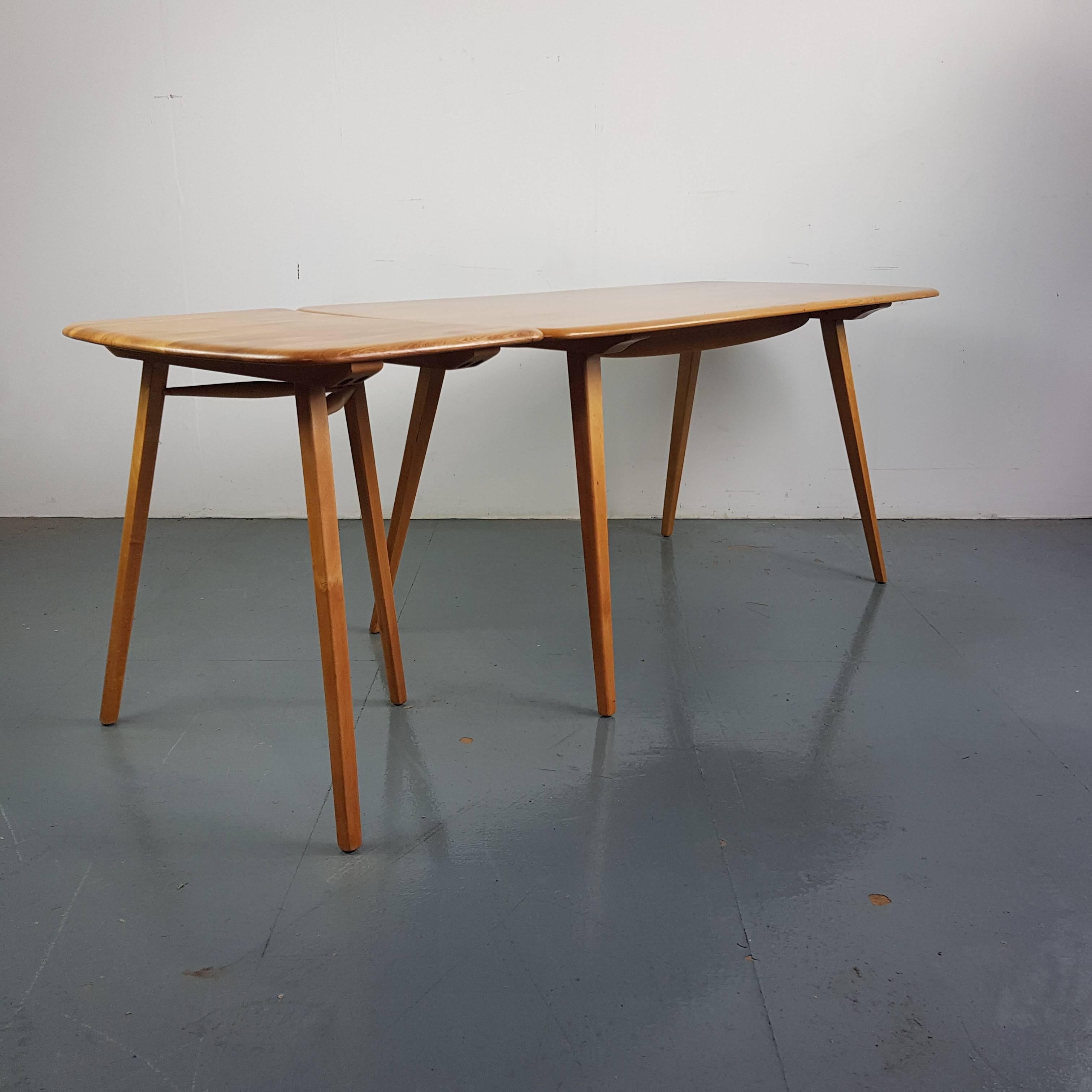 Vintage Midcentury British Ercol Desk Extension for the Plank Dining Table In Good Condition For Sale In Lewes, East Sussex