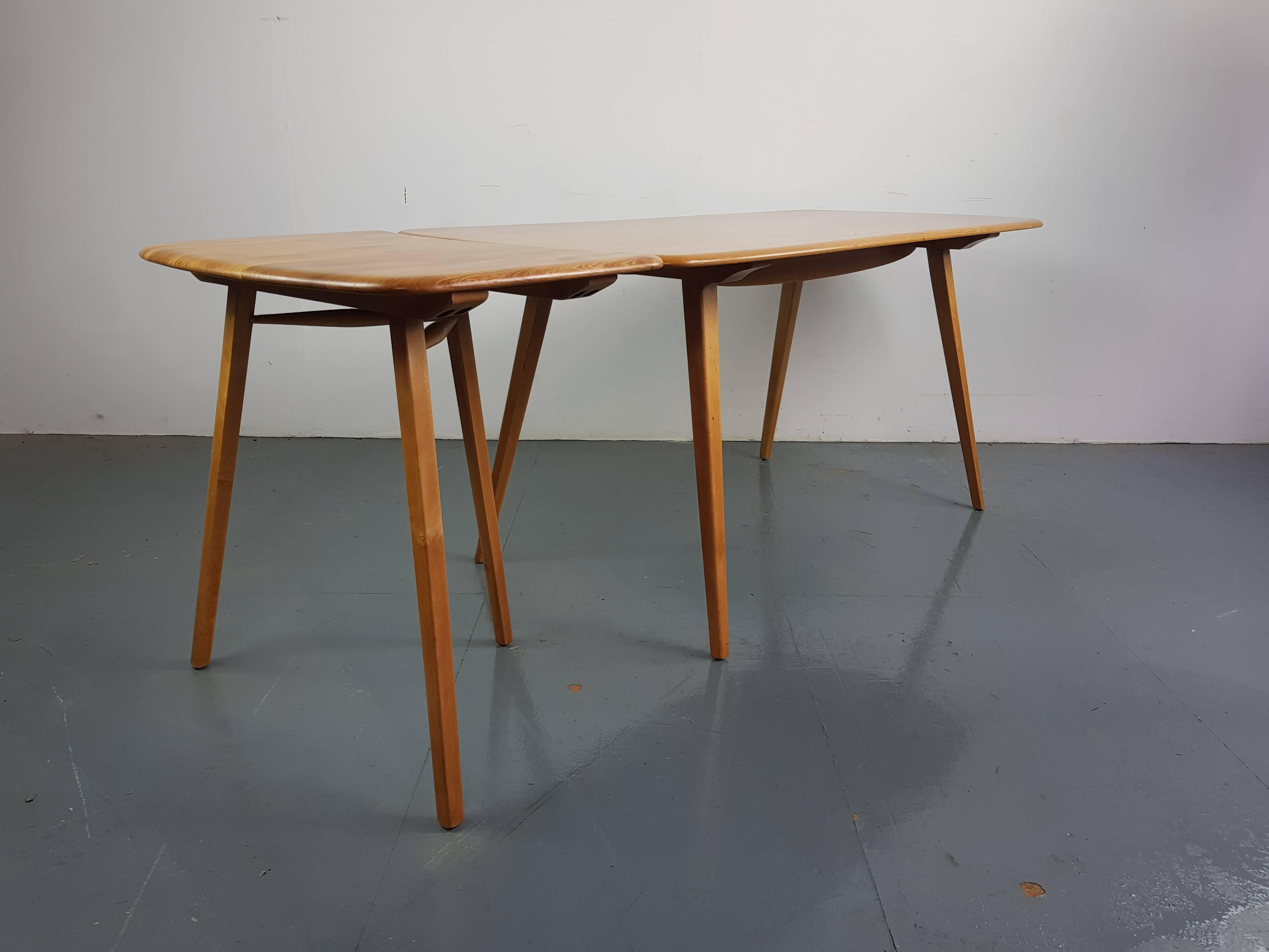 20th Century Vintage Midcentury British Ercol Desk Extension for the Plank Dining Table For Sale