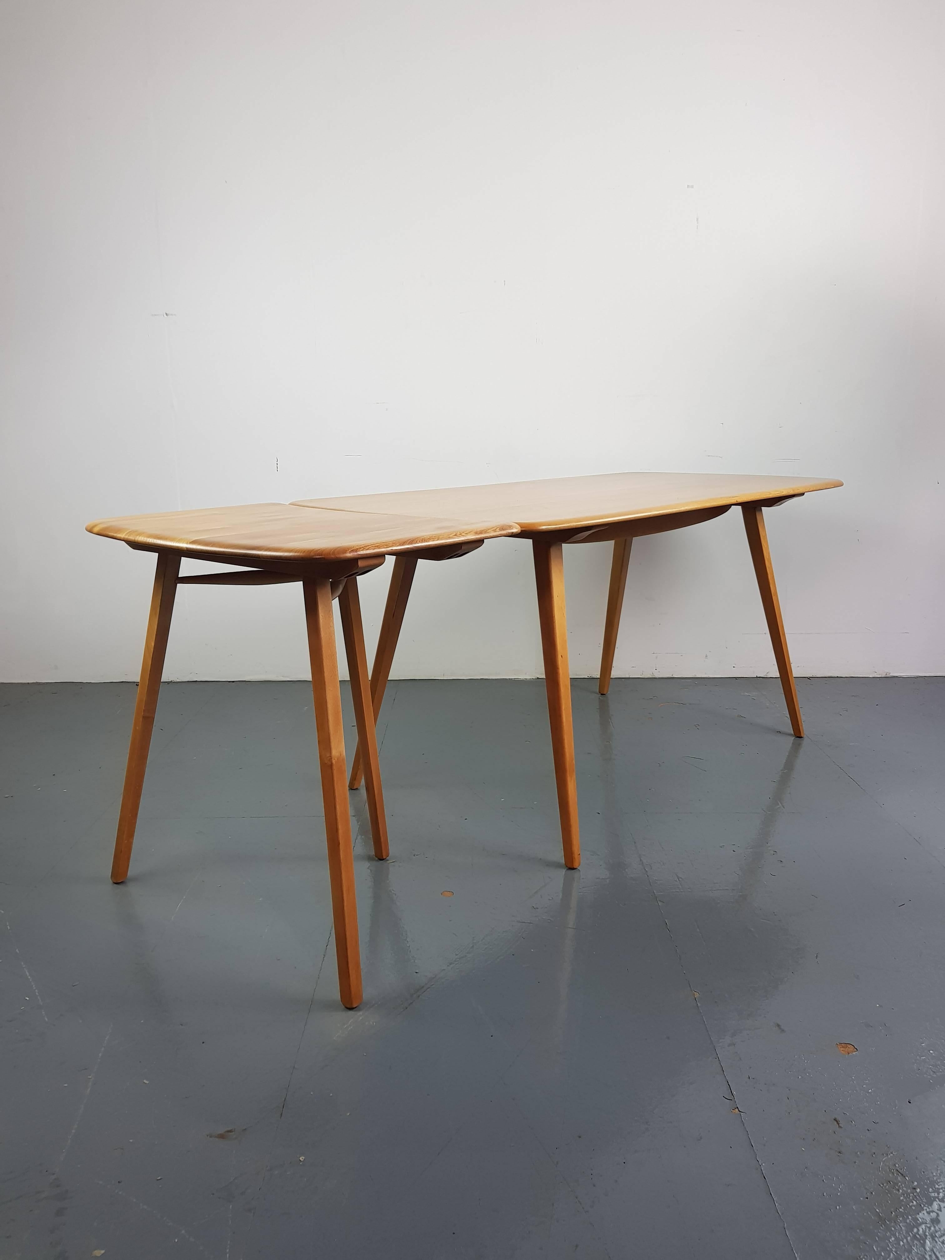 Elm Vintage Midcentury British Ercol Desk Extension for the Plank Dining Table For Sale