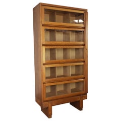 Vintage Midcentury British Staverton Glass Fronted Bookcase Cabinet Vintage Midcentury British Staverton Glass Fronted Bookcase Cabinet