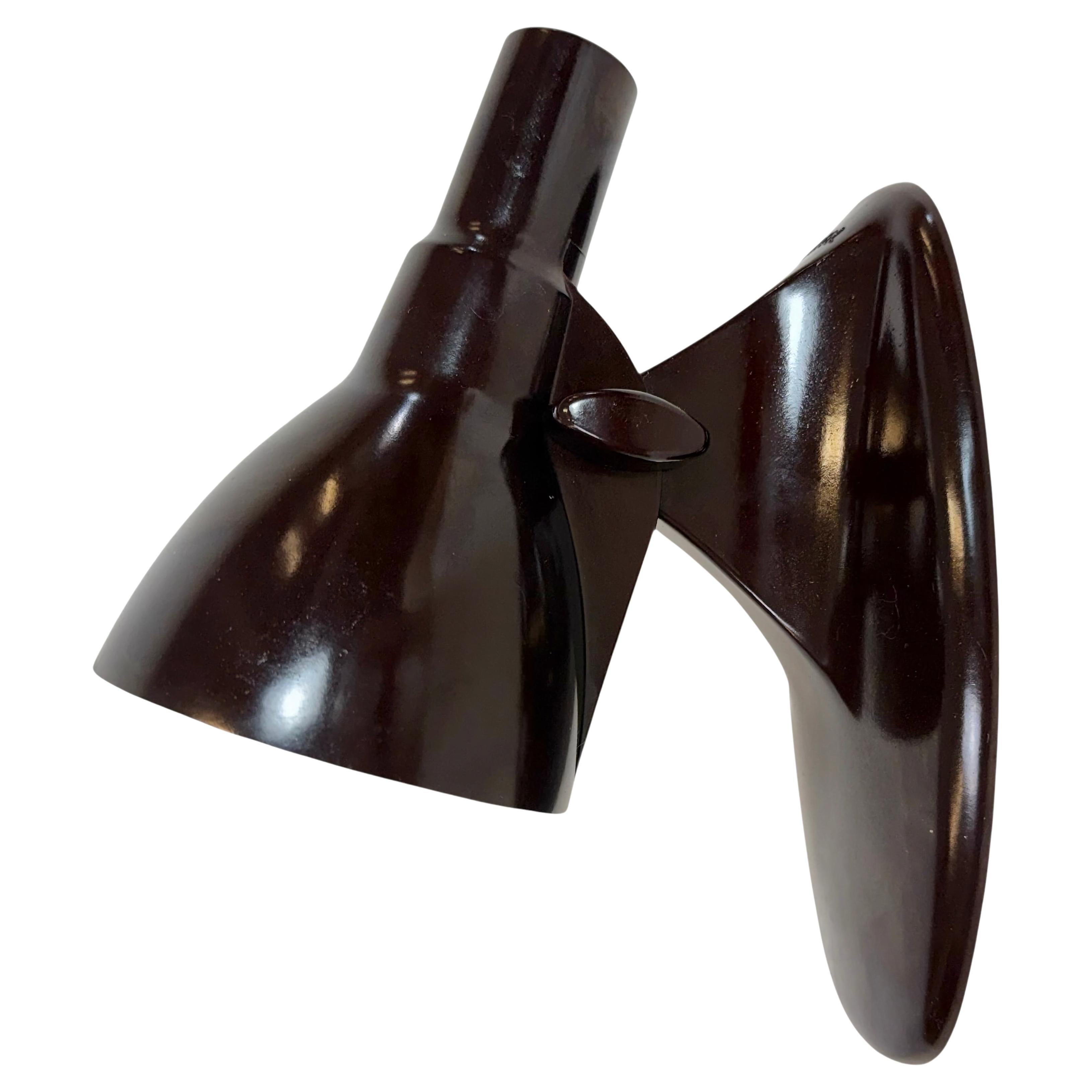 Vintage Midcentury Brown Bakelite Wall Light, 1950s in vendita