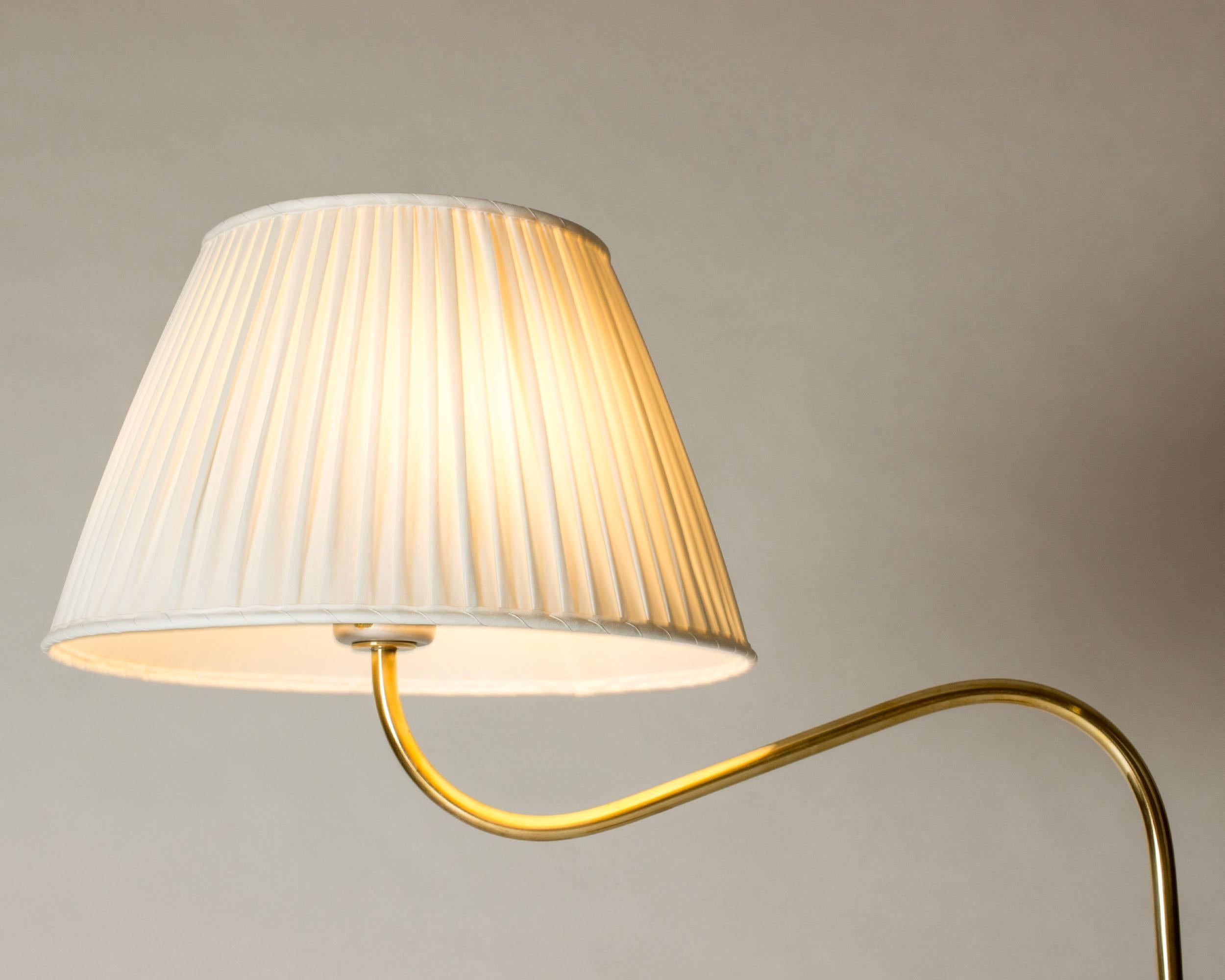 Laiton Lampadaire Vintage Midcentury 