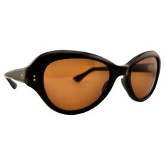 Vintage Midcentury Katze Auge schwarz Sonnenbrille 1960er Jahre Made in Usa