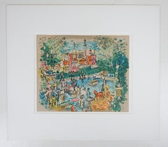 Vintage Midcentury Charles Cobelle Le Pont by Lithograph